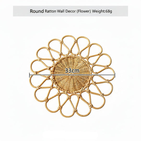 Plat de Service Rond Tissé à la Main pour Femme 5