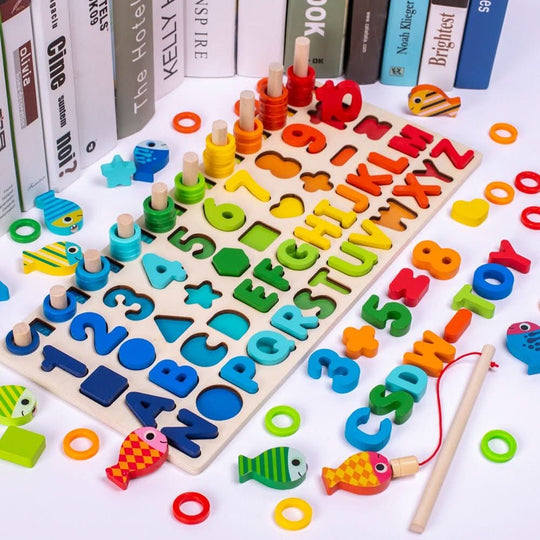 Plateau de Jeu Éducatif en Bois pour Enfants 0
