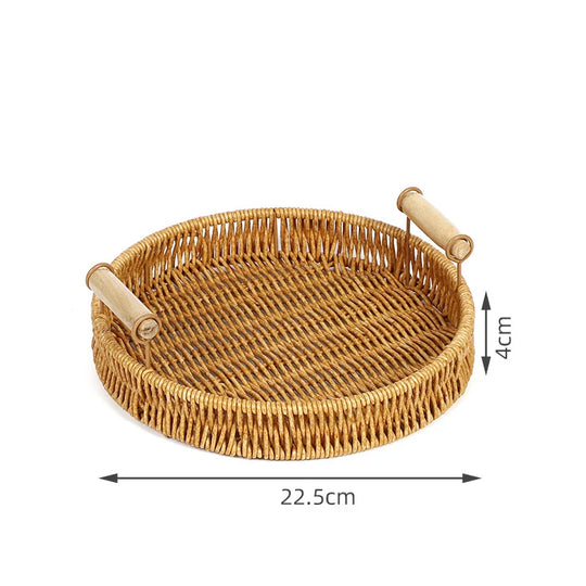 Plateau de Rangement Tissé à la Main Pour Intérieur Naturel 6
