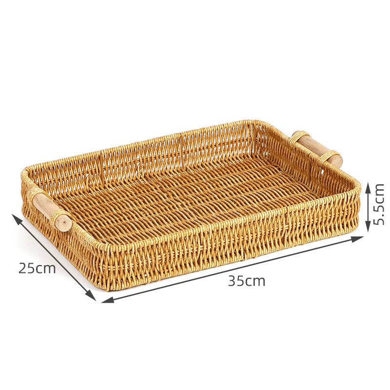 Plateau de Rangement Tissé à la Main Pour Intérieur Naturel 7