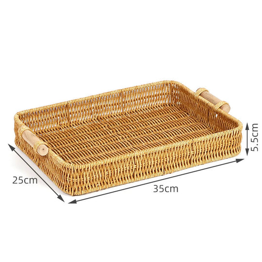 Plateau de Rangement Tissé à la Main Pour Intérieur Naturel 7