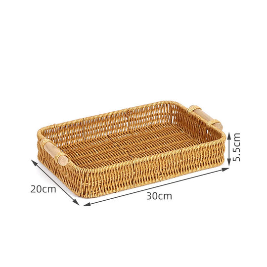 Plateau de Rangement Tissé à la Main Pour Intérieur Naturel 8