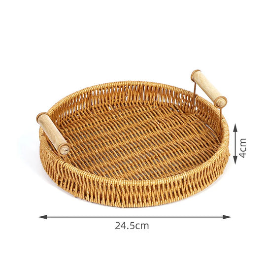 Plateau de Rangement Tissé à la Main Pour Intérieur Naturel 9