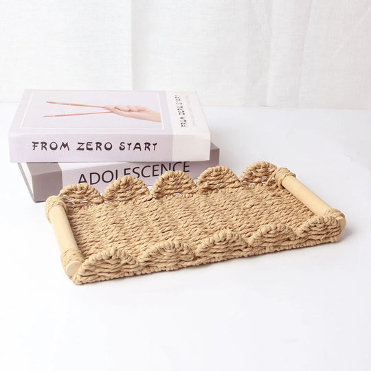 Plateau de Service Tissé Décoratif pour Intérieur et Extérieur 1