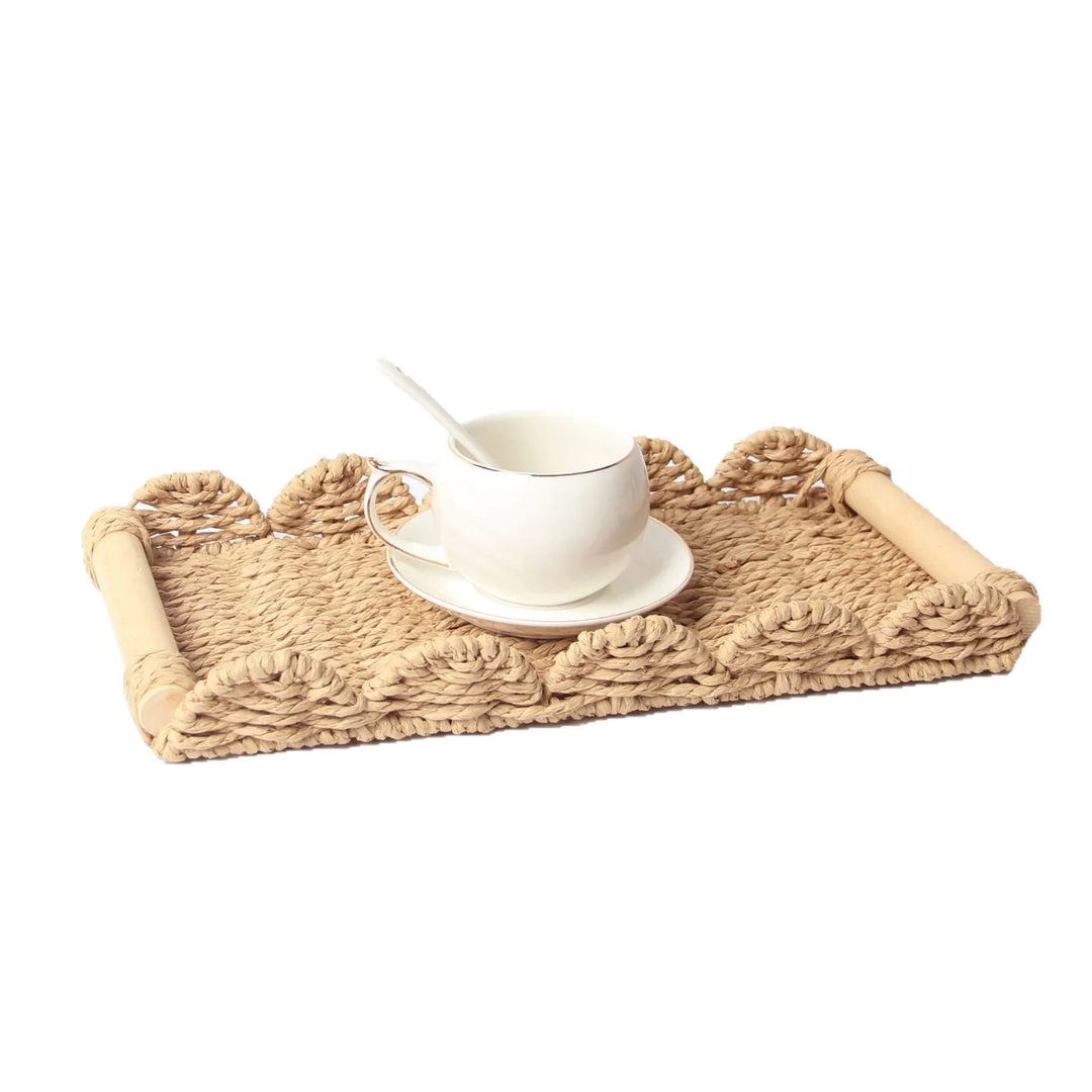 Plateau de Service Tissé Décoratif pour Intérieur et Extérieur 4