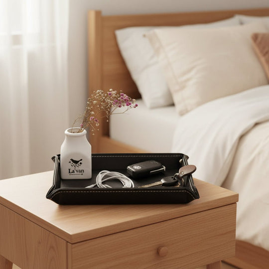 Plateau en Cuir pour Maison et Bureau 3