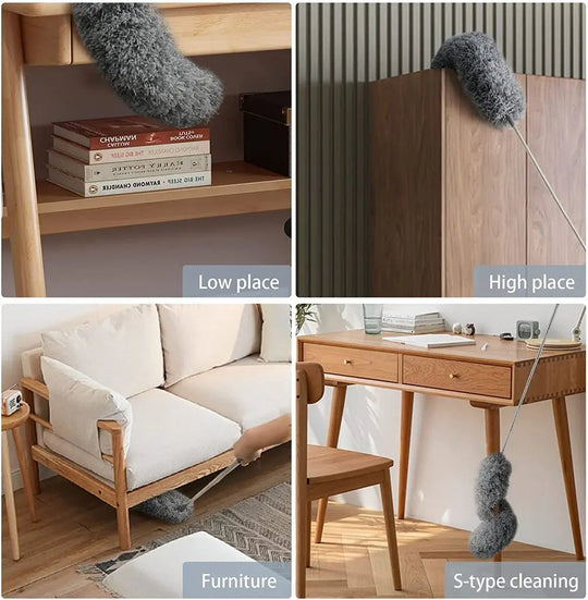 Plumeau Télescopique pour Poussière Flexible et Extensible 80-250 cm 4