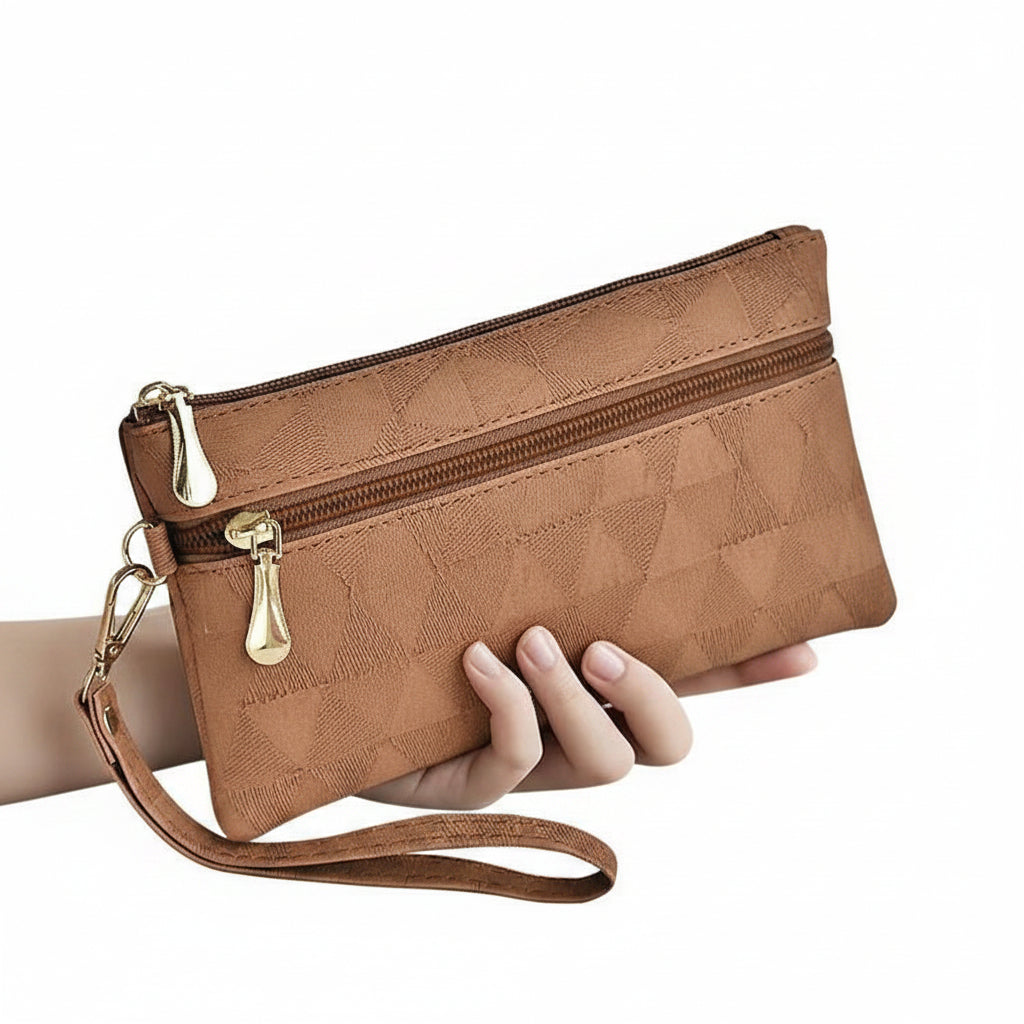 Pochette Femme Design Moderne avec Fermeture Zippée Pratique 0