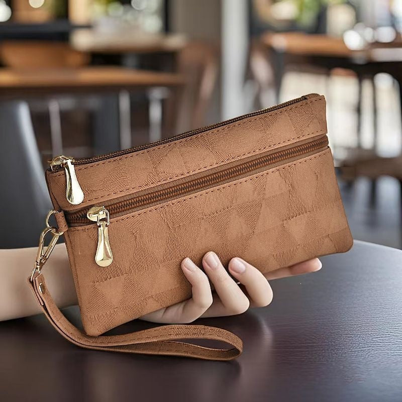Pochette Femme Design Moderne avec Fermeture Zippée Pratique 2