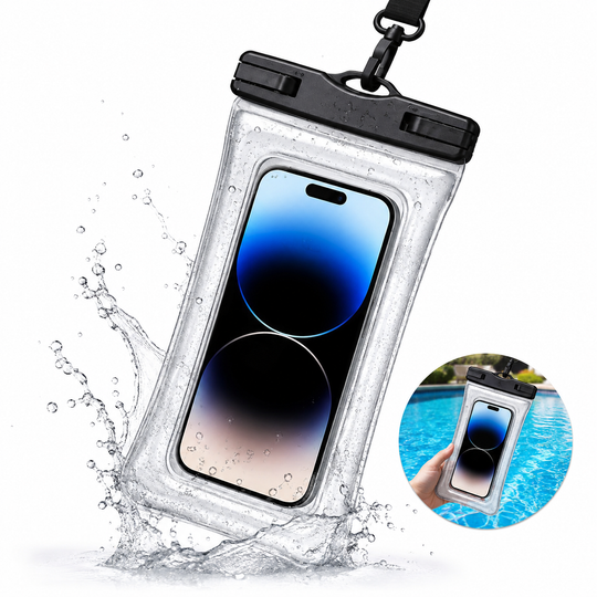 Pochette Téléphone Transparente Étanche avec Lanière Réglable pour Femme et Homme 1
