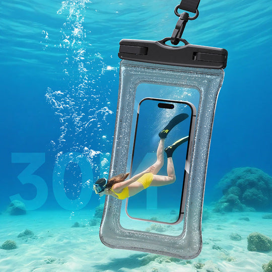 Pochette Téléphone Transparente Étanche avec Lanière Réglable pour Femme et Homme 3