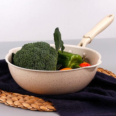Poêle à Frire Marbrée pour Cuisine - 37,5 cm, Résistante à la Chaleur 2