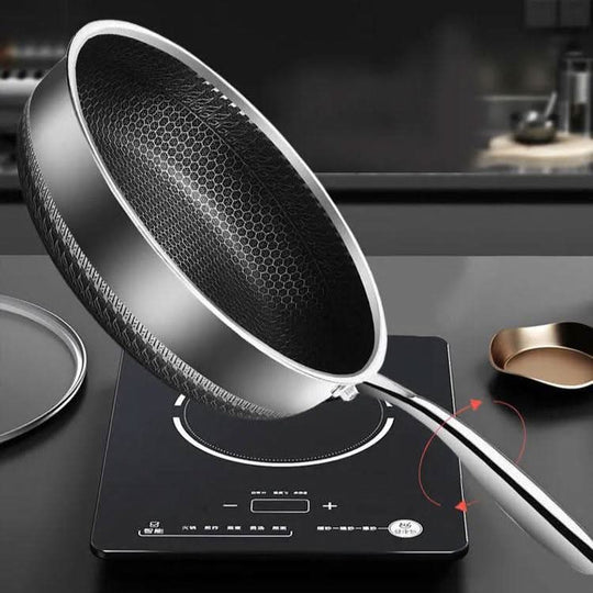 Poêle à Frire en Acier Inoxydable Design Innovant 6