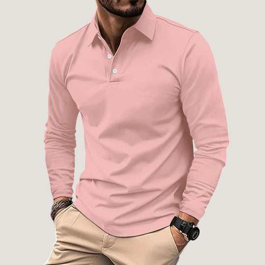Polo Décontracté à Manches Longues pour Homme en Coton 3