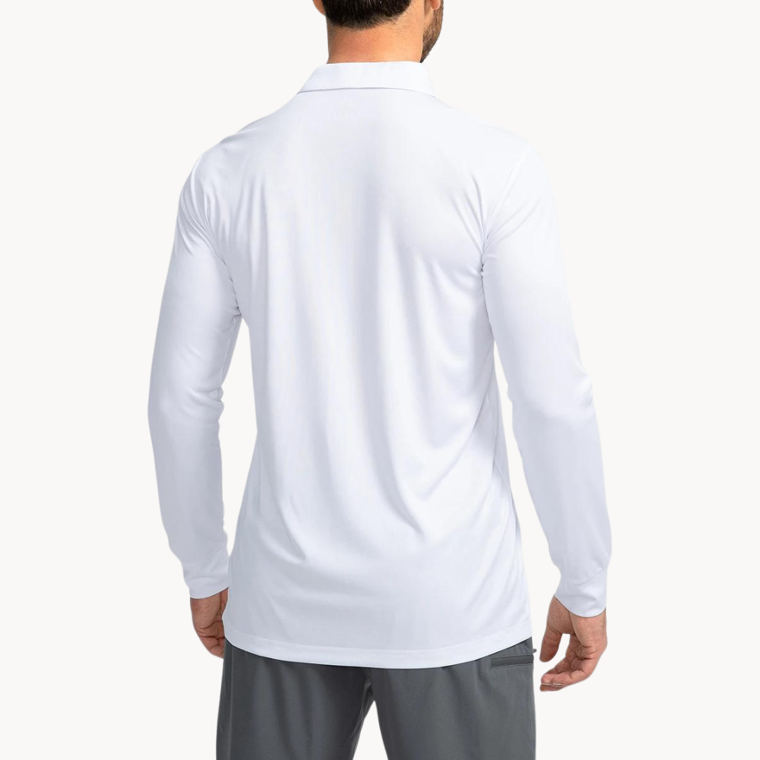 Polo Homme Classique à Manches Longues Confortable 4