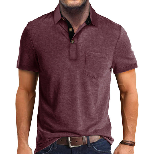 Polo Homme Classique en Coton Ajusté avec Col Modern 10