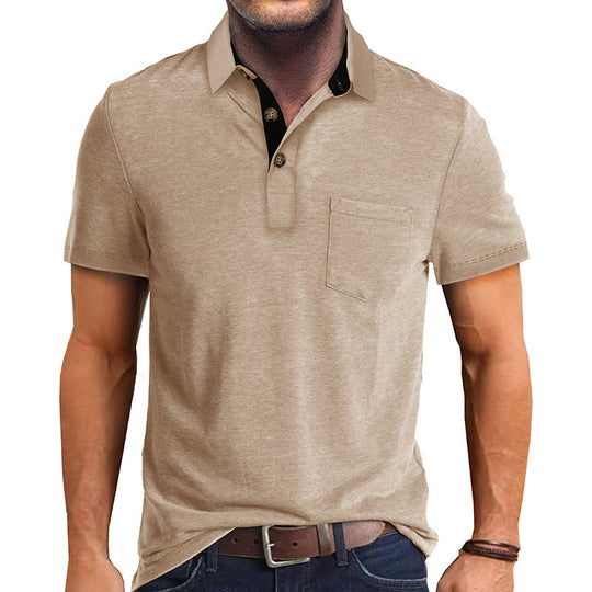 Polo Homme Classique en Coton Ajusté avec Col Modern 11