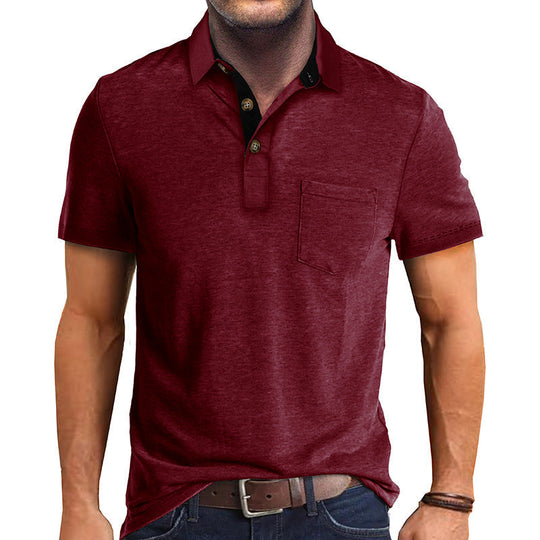 Polo Homme Classique en Coton Ajusté avec Col Modern 13