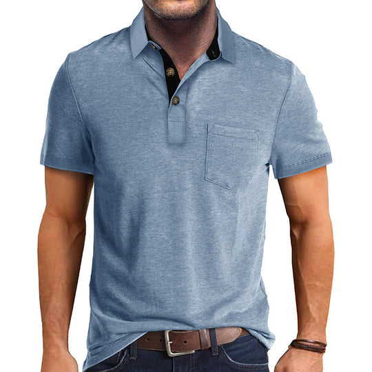 Polo Homme Classique en Coton Ajusté avec Col Modern 3
