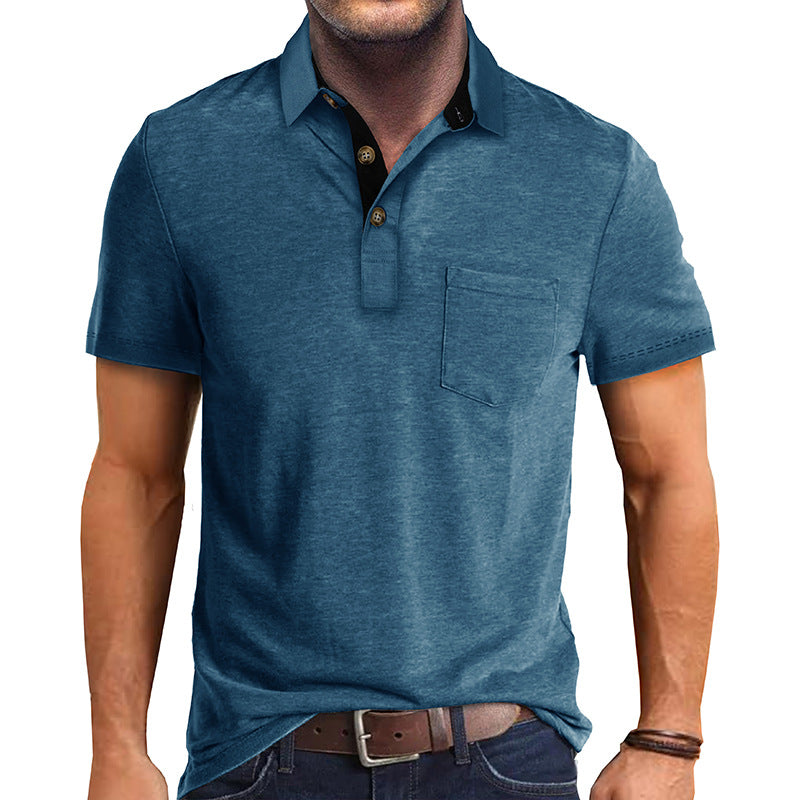 Polo Homme Classique en Coton Ajusté avec Col Modern 4