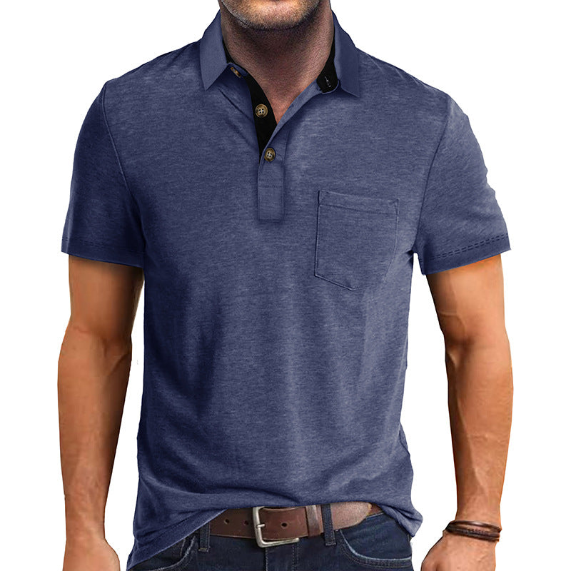 Polo Homme Classique en Coton Ajusté avec Col Modern 5