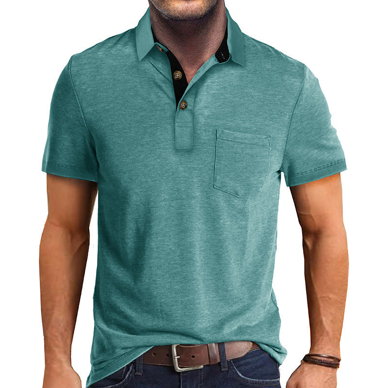 Polo Homme Classique en Coton Ajusté avec Col Modern 6