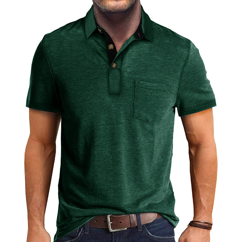 Polo Homme Classique en Coton Ajusté avec Col Modern 7