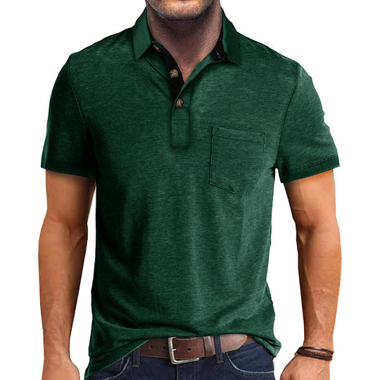 Polo Homme Classique en Coton Ajusté avec Col Modern 7