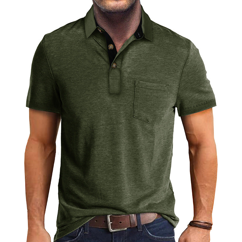 Polo Homme Classique en Coton Ajusté avec Col Modern 8