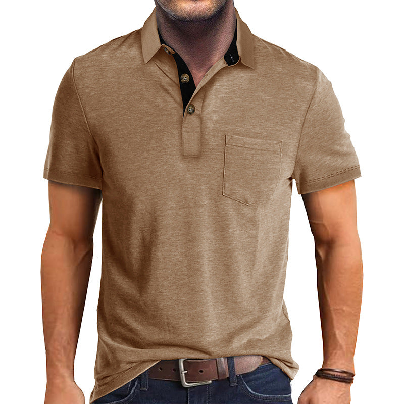 Polo Homme Classique en Coton Ajusté avec Col Modern 9