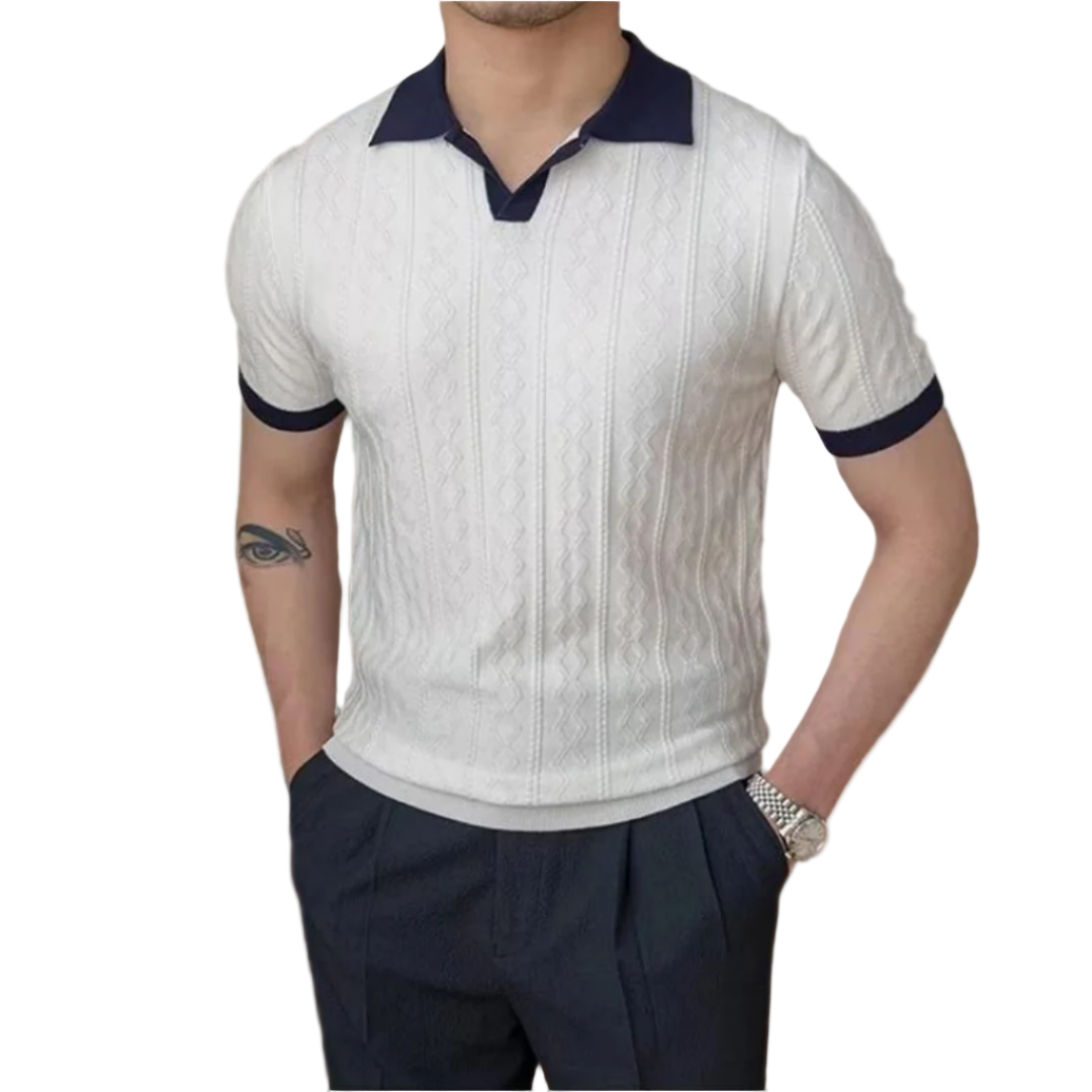 Polo Homme Décontracté Col en V Style Moderne 0
