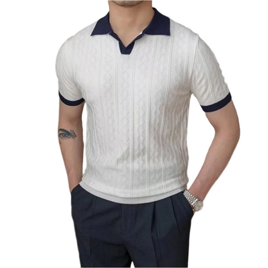 Polo Homme Décontracté Col en V Style Moderne 0