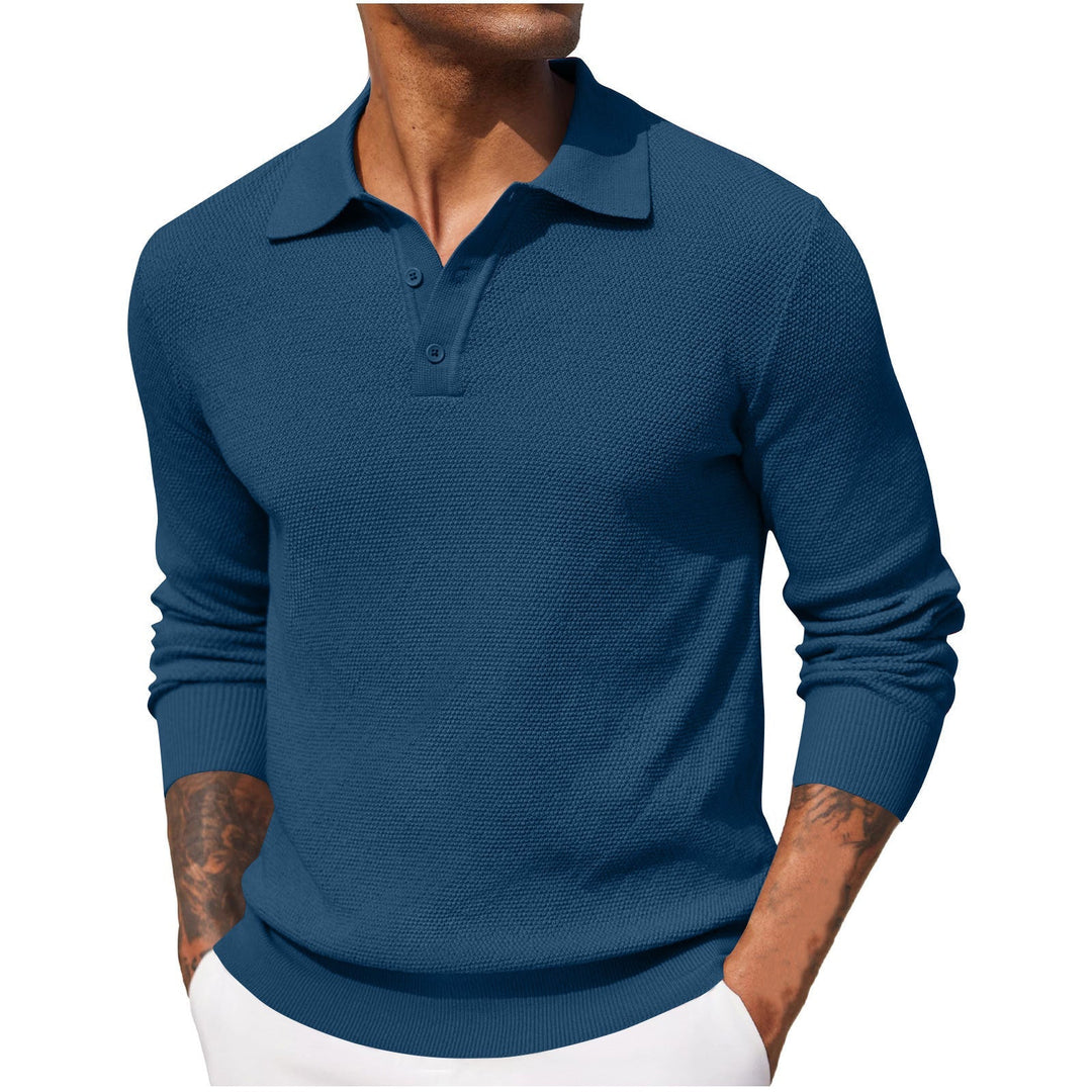 Polo Homme Manche Longue Décontracté Style Moderne 0