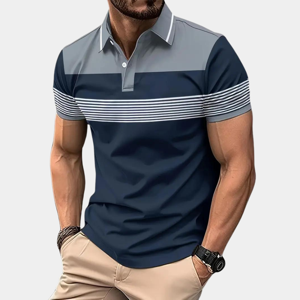 Polo Homme Manche Longue Décontracté Style Moderne 4