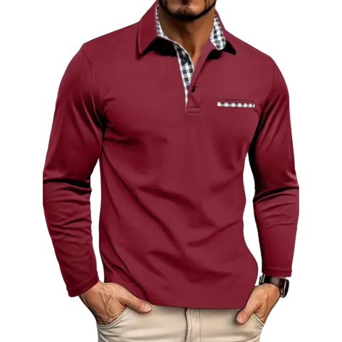 Polo Homme Manches Longues Chic Polyvalent 0