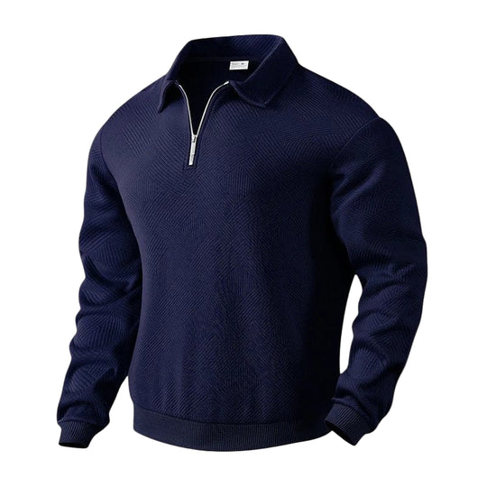 Polo Homme Sportif avec Fermeture Éclair en Tissu Respirant 0