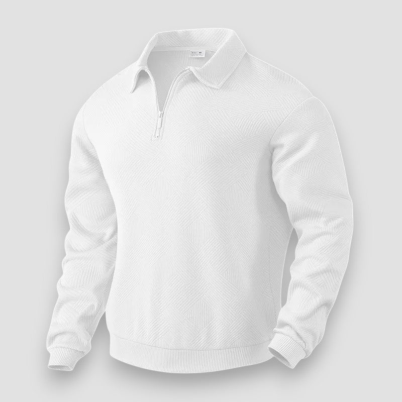 Polo Homme Sportif avec Fermeture Éclair en Tissu Respirant 2