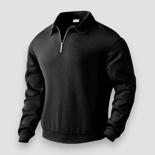 Polo Homme Sportif avec Fermeture Éclair en Tissu Respirant 3