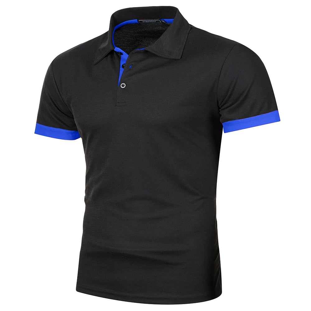 Polo Homme à Manches Courtes avec Col Contrasté 11