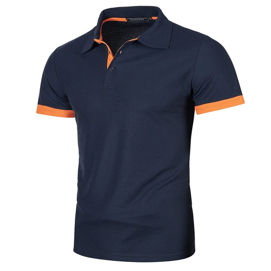 Polo Homme à Manches Courtes avec Col Contrasté 12