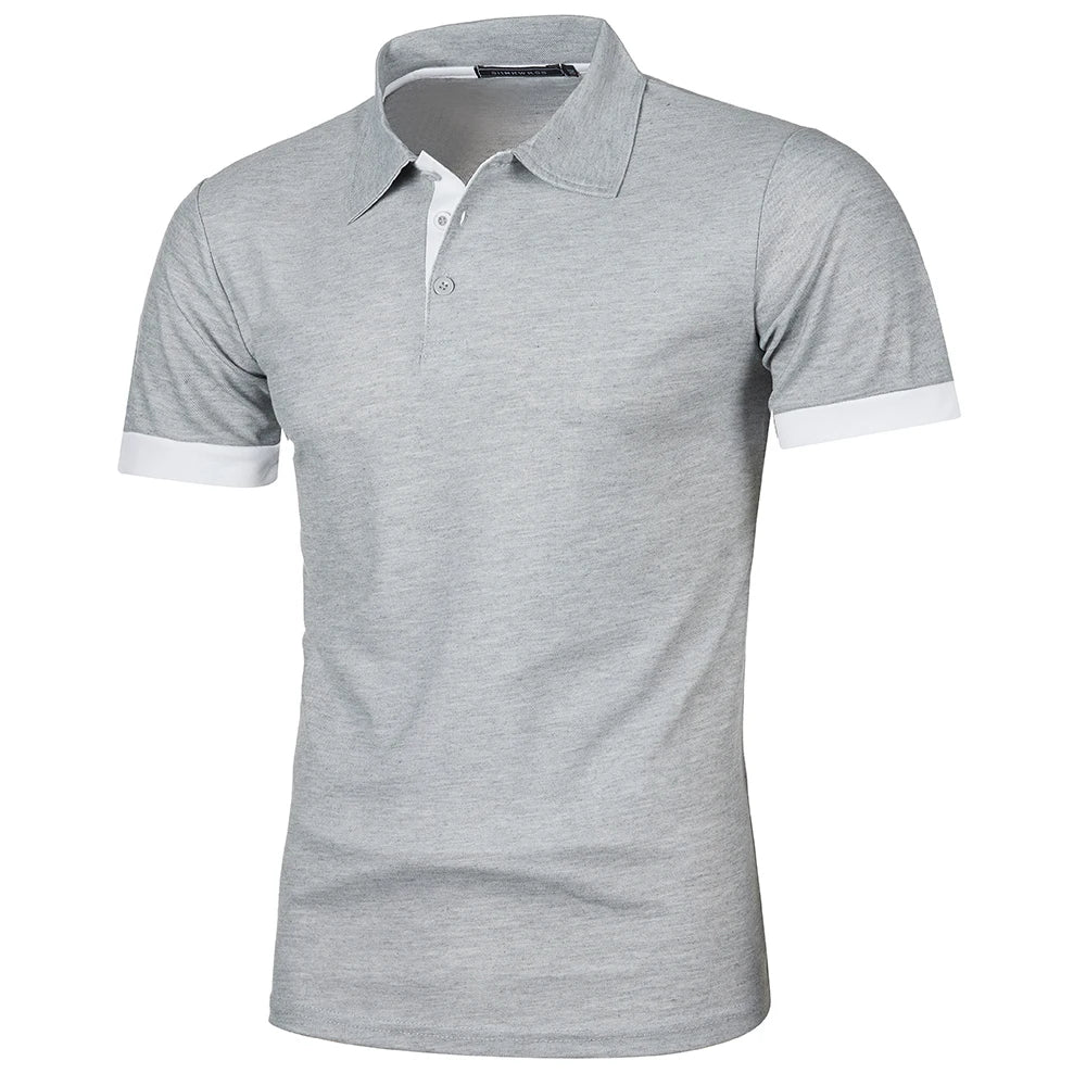 Polo Homme à Manches Courtes avec Col Contrasté 13