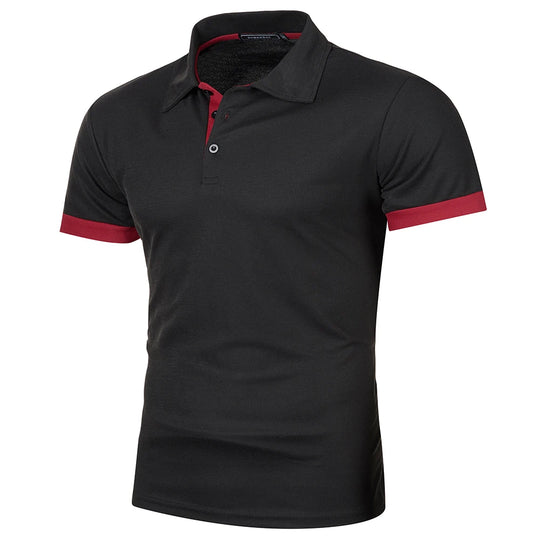 Polo Homme à Manches Courtes avec Col Contrasté 14