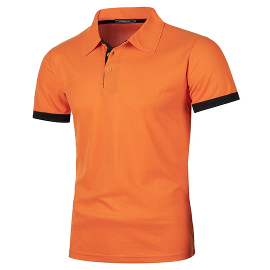 Polo Homme à Manches Courtes avec Col Contrasté 3
