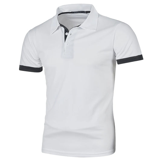 Polo Homme à Manches Courtes avec Col Contrasté 4