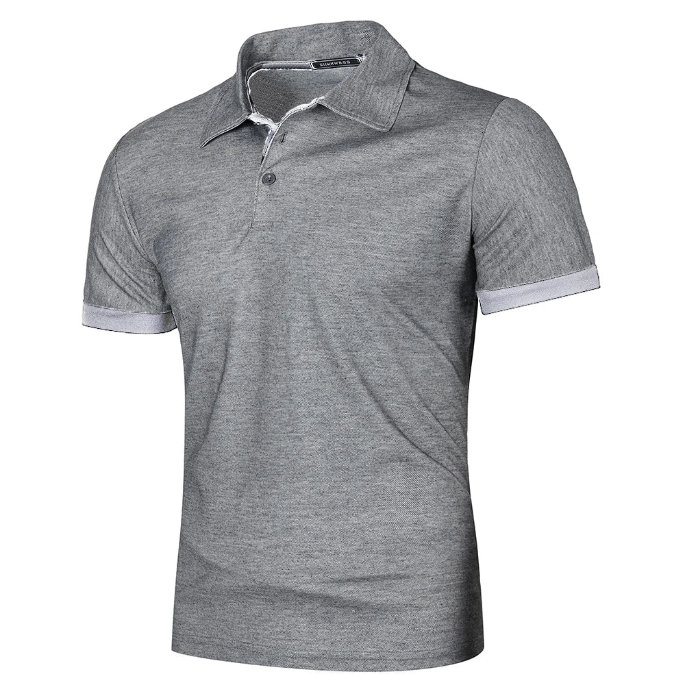 Polo Homme à Manches Courtes avec Col Contrasté 6