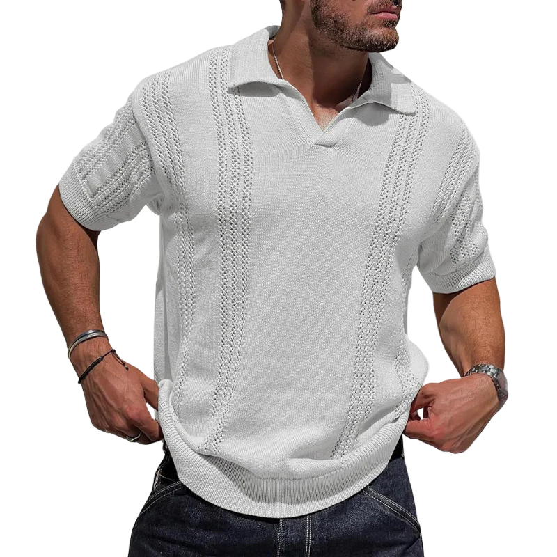 Polo d'été pour hommes en tricot léger 0