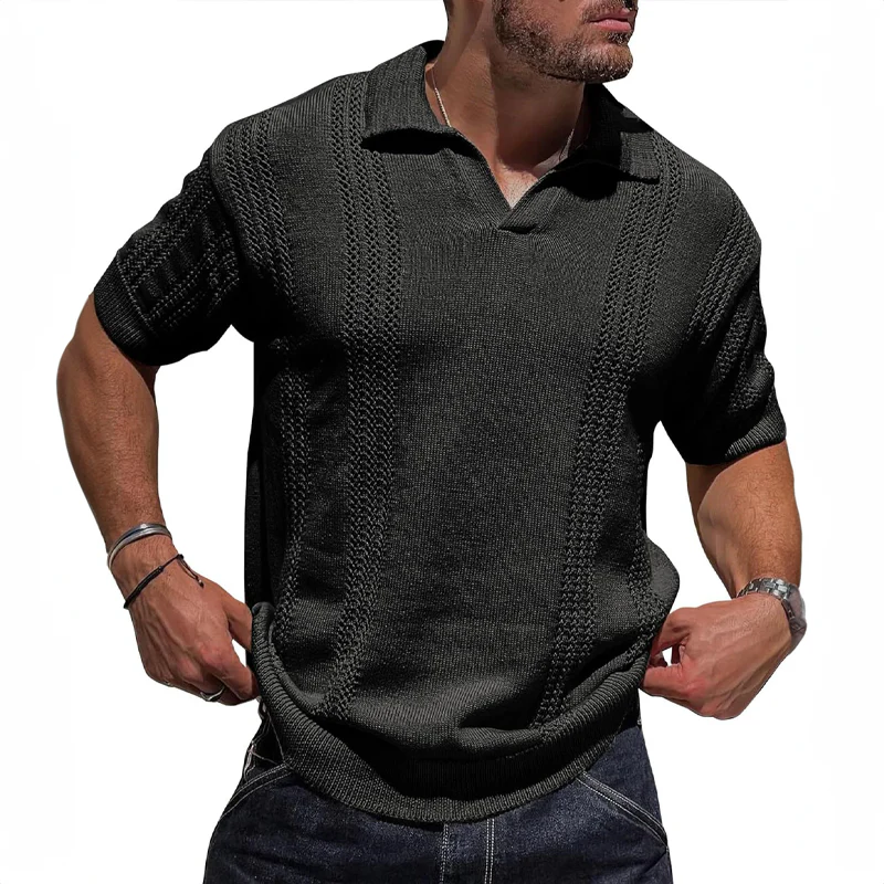 Polo d'été pour hommes en tricot léger 1
