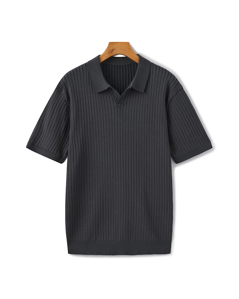 Polo pour Hommes en Coton Côtelé 10