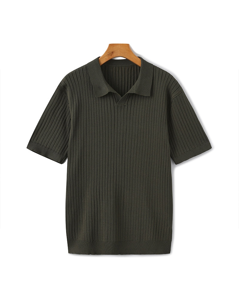 Polo pour Hommes en Coton Côtelé 11