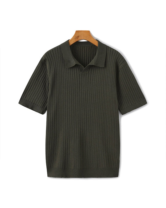 Polo pour Hommes en Coton Côtelé 11